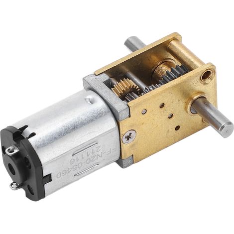 Motoréducteur à engrenages à double sortie, à vis sans fin et balais, avec couple élevé, pour machines, 12 V CC, 200 tr/min (1/5)