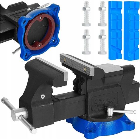 étau d'établi geko heavy duty 150 mm mâchoires trempées