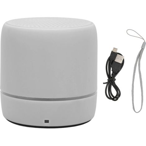 Enceinte portable sans fil Bluetooth 5.0 grise avec son stéréo clair et ses basses riches pour les activités de plein air (1/5)