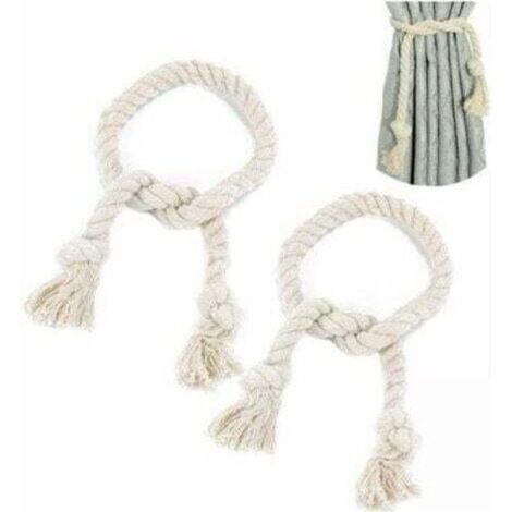 (2Pcs) Embrasse à Rideau Corde en Chanvre,pour Rideau de Maison Salon Chambre Bureau (1/5)
