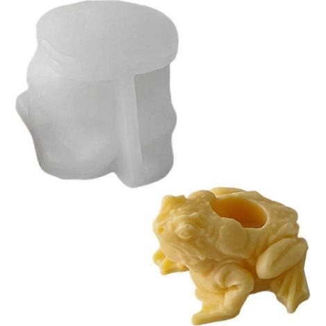Moules pour bougeoirs en forme d'animaux 7,5 x 5 cm (2,95 x 1,97 pouces) en silicone souple, faciles à démouler (1/5)