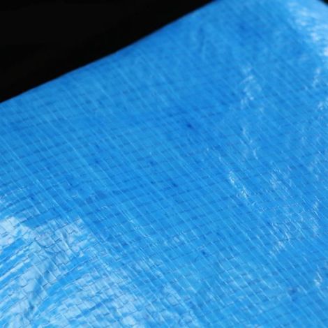 Tapis de piscine rectangulaire - Marque - Modèle - Bâche PE tissé - Bleu (1/4)