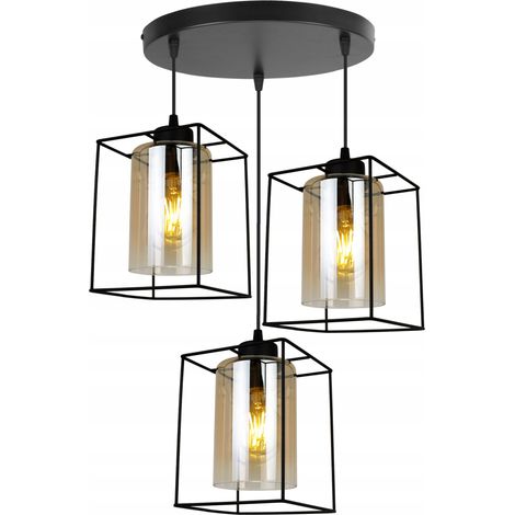 MODERNE ELEGANTE HÄNGELAMPE MIT GLASSCHIRM