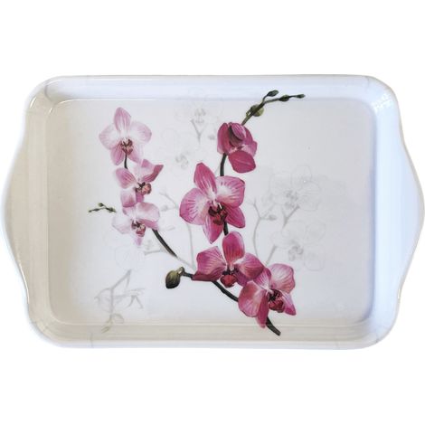 Mini plateau vide poche rectangulaire orchidée