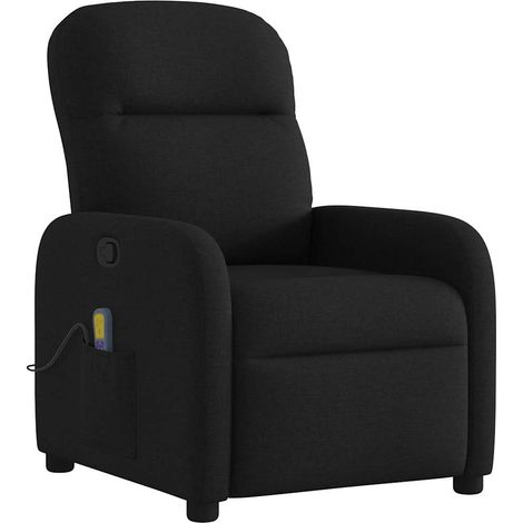 Maison Exclusive - Sillón reclinable de masaje de tela negro