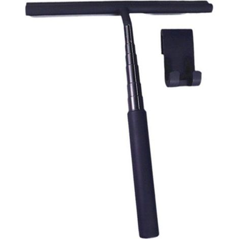 Raclette de douche extensible - Raclette de douche avec support - Raclette de douche avec manche télescopique de 97 cm - Aluminium (1/5)
