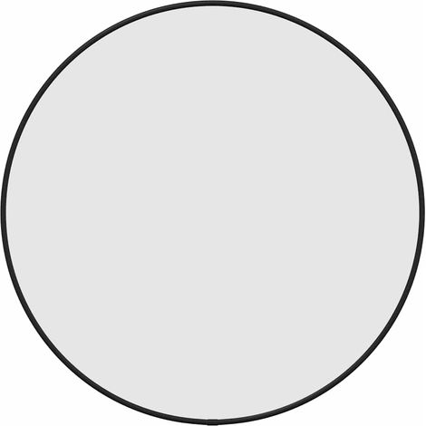 vidaXL Espejo de pared redondo negro Ø 50 cm (1/2)