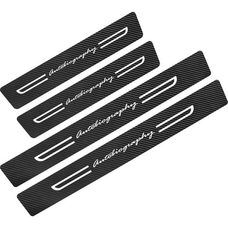 (Pour autographie) Autocollants de seuil de porte pour Land Rover Evoque,Discovery,Freelander,Autographie Velar,revêtement de protection en fibre de carbone (1/3)