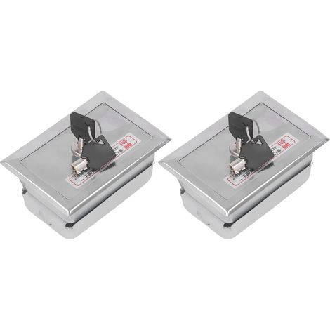 Lot de 2 boîtiers commutateurs à clé en acier inoxydable universels avec clés accessoires pour porte de garage et volet roulant (1/5)