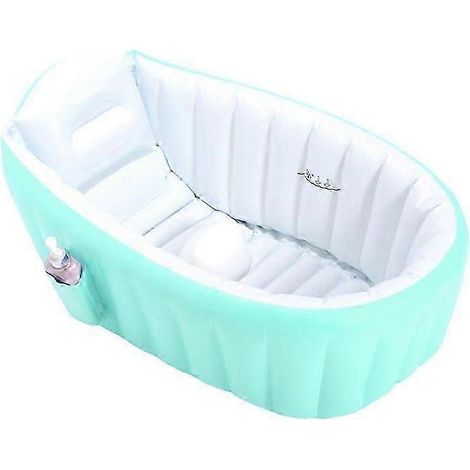 Baignoire gonflable pliable (pompe à pied 98 x 65 x 28 cm) pour nouveau-né, bain bébé, piscine intérieure (1/5)