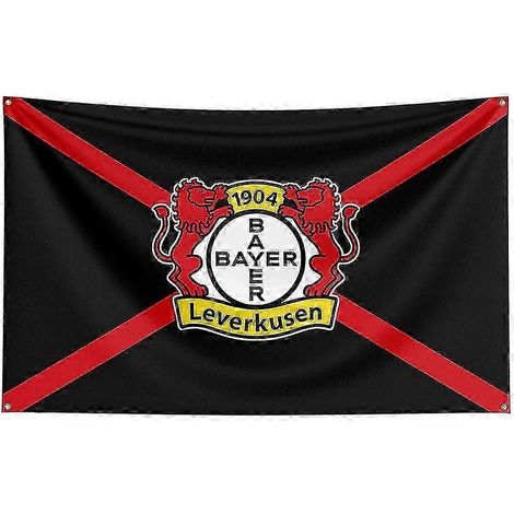 Drapeau New Born Pretty 3x5 Bayer 04 Leverkusen en polyester imprimé, bannière de sport de course pour décoration90 x 150 cm (1/3)