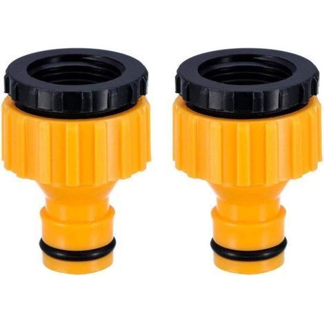 Faucet Adapter 4 Pack.Plastique 3/4 '' and 1/2 ''.BSP 2 in1 Nez de Robinet d'arrosage à Visser débit.Tap Connector Threaded