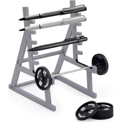 Stifthalter/Mini-Stifthalter für Squat-Rack, mit Hanteln und Gewichten, Display für alle Fitness- und Gewichtheberbegeisterten.