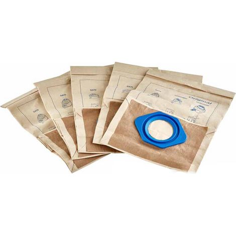 Lot de 5 sacs à poussière en papier microfibre marron clair, compatibles avec les aspirateurs Nilfisk GA70/GM80/GM90 (1/4)