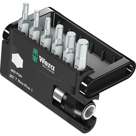 Wera 8040-6 Bit-Check 05056168001 Jeu d'embouts 7 pièces 6 pans intérieurs