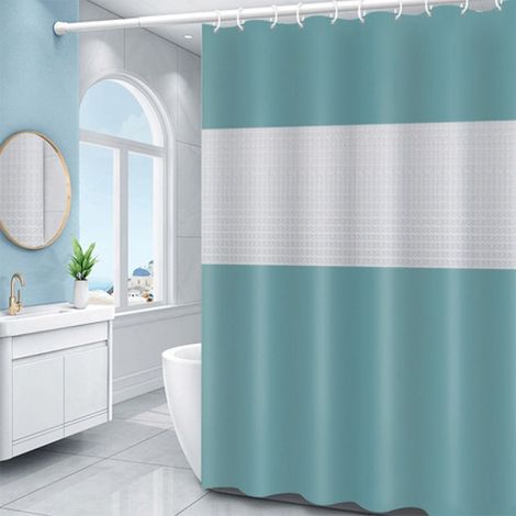 Filiyano-Rideau de douche imperméable vert émeraude (180 x 180 cm) (1/4)