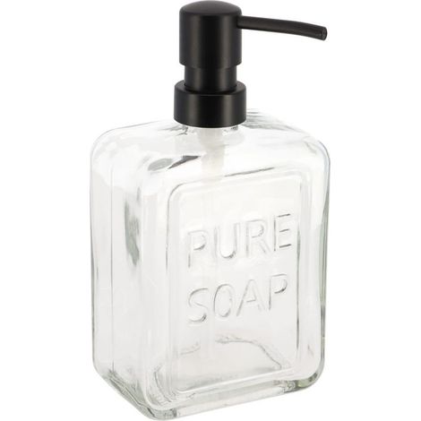 Distributeur a savon verre pure soap 550 ml - transparent - (1/2)