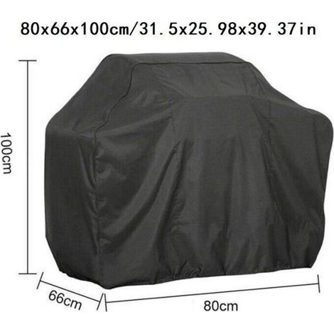 Telo copri-mobili da giardino 80x66x100cm Telo copri-barbecue nero Telo copri-barbecue impermeabile Telo copri-barbecue per esterni --TRIMEC (1/4)