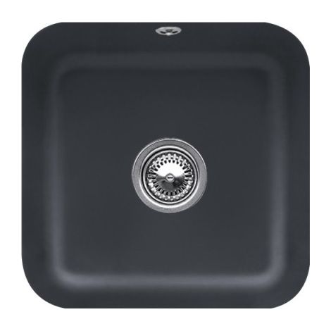 VILLEROY ET BOCH Cisterna 50 Grafito CeramicPlus fregadero de 1 seno con vaciador manual