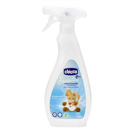 Chicco Sensitive Smacchiatore senza Profumo con Ossigeno Attivo, Rimuove Macchie, anche per Tessuti Colorati, 0+ Mesi, 500 ml (1/5)