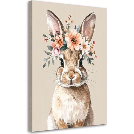 Bilder Hase Kaninchen Waldtiere beige 30x45 (1/5)