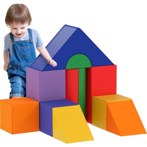 Parcours motricité bébé 11 pièces modules mousse EPE jeu éducatif enfant 1 à 3 ans multicolore ensemble d’éveil et motricité sécurisé et ludique
