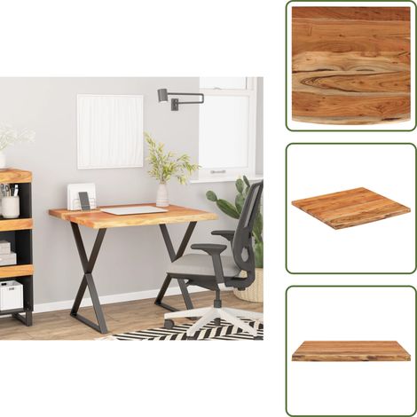 vidaXL Tablero cuadrado madera maciza acacia borde vivo 80x80x2,5 cm (1/5)