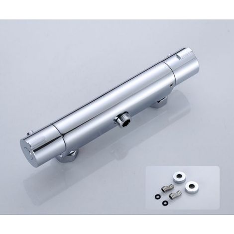 Miscelatore Termostatico Miscelatore Termostatico per Doccia Rubinetto per Doccia Miscelatore Termostatico, con Blocco di Sicurezza 38 ℃ Doccia Termostatica in Ottone, Cromato (1/5)