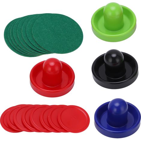 Ensemble de Pucks et Pousseurs de Hockey Colorés pour Table de Jeu