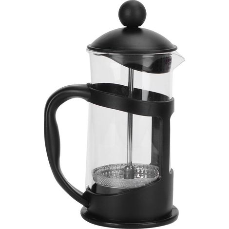 Théière infuseur en verre borosilicate résistant à la chaleur, cafetière noire 600ml pour infusion manuelle (1/5)