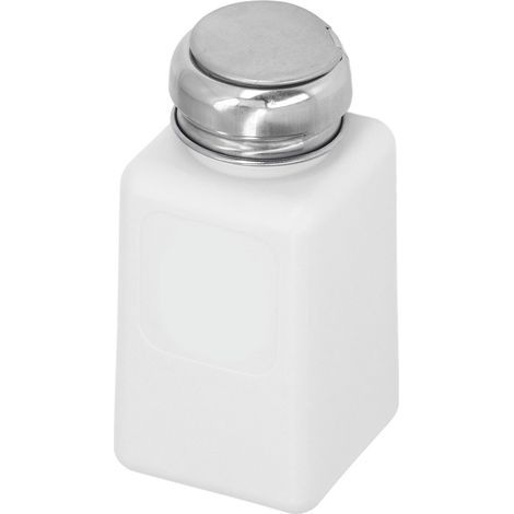 200 ml antistatische quadratische Flasche mit Edelstahlverschluss, Drucklösungsmittelspender, ESD-Sicherheit, weiß. (1/5)