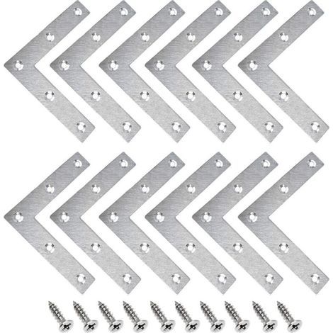 15-teiliges Winkelverbinder-Set aus Edelstahl – L-förmiger Befestigungswinkel, gerade Flachstütze, Winkelverbinder, Lochplatte, 8080 mm (1/5)