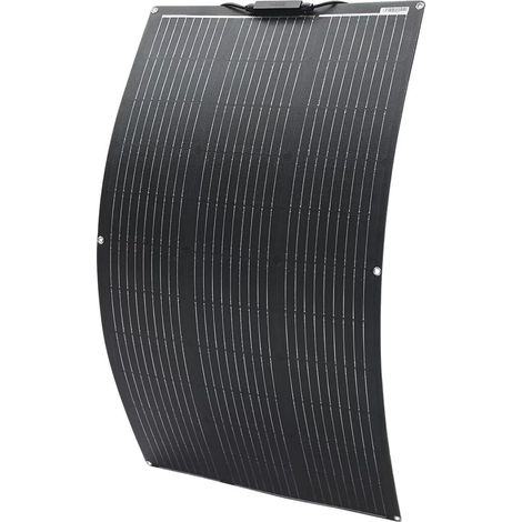 Panneau Solaire Flexible 100W 12V Panneau Solaire Souple ETFE Monocristallin Photovoltaïque pour RV Bateaux Cabine Van 12V Batterie et Autres Surfaces Inégales (1/5)