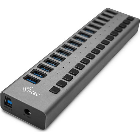 i-tec U3CHARGEHUB16 Caricabatterie per dispositivi mobili Universale Grigio AC Interno