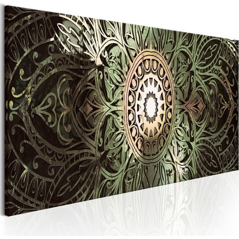 Quadro - Emerald Mandala - 120x40 (1/4)