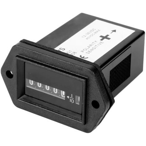 Contador de horas mecánico, DC12-36V, temporizador de horas profesional para motores de camiones, barcos, automóviles, tractores, cortadoras de césped y generadores. (1/5)
