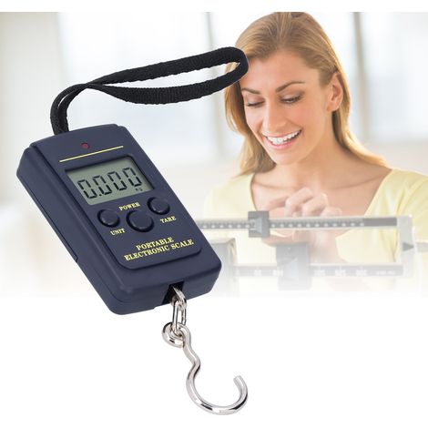 Tragbare elektronische Hakenwaage 40 kg - 10 g, kleine quadratische Waage 40 kg WH-A01L (1/5)