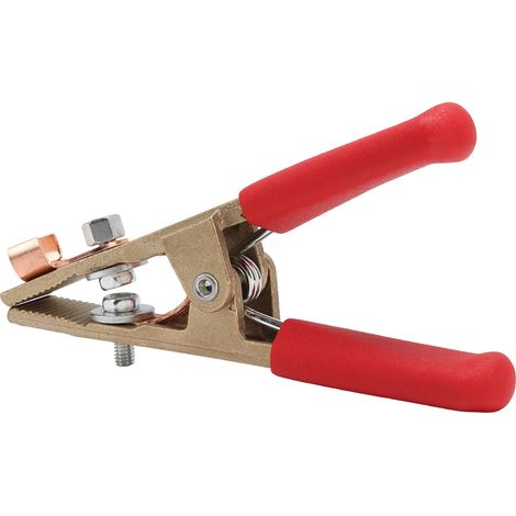 Pince de mise à la terre pour poste à souder 300 A, pince de mise à la terre de type A, outil de fixation sécurisé avec capuchon de protection rouge (1/5)