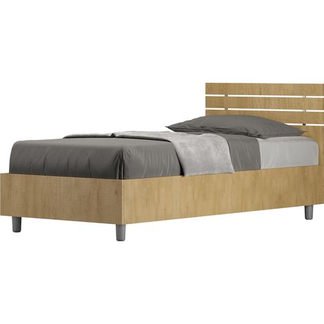 Letto Singolo 80x200 cm Senza Rete Testata Dritta Ankel Quercia Natura (1/5)