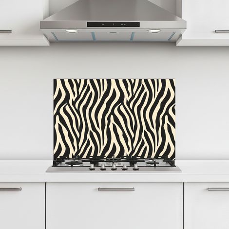 CRÉDENCE CUISINE Zebra - Print - Classic - Black 60x40 cm (1/5)