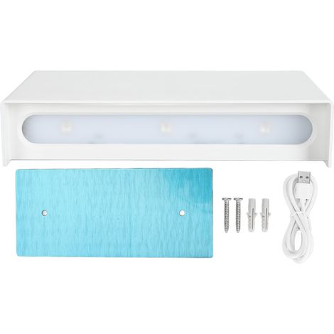 Applique murale LED sans fil RVB à intensité variable, alimentée par batterie, rechargeable, magnétique, montage haut et bas, pour escalier, couloir, chambre à coucher, blanc (1/5)