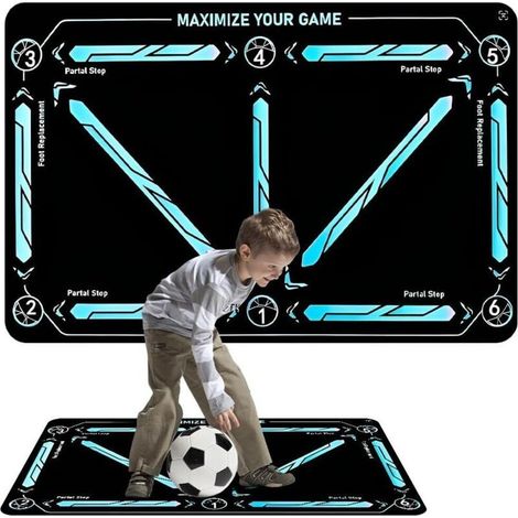 Tapis De Maîtrise De Football - 60 x 90 Cm - Antideslizante Con Base De Silicona - Interior - 1 Unidad (1/5)