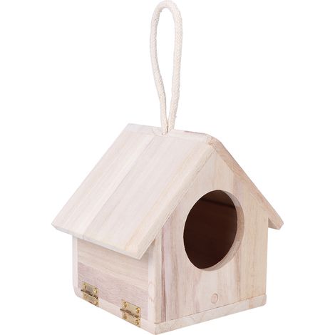 Hängendes Vogelhaus aus Holz für den Außenbereich, Nistkasten, Garten- und Hofaccessoire