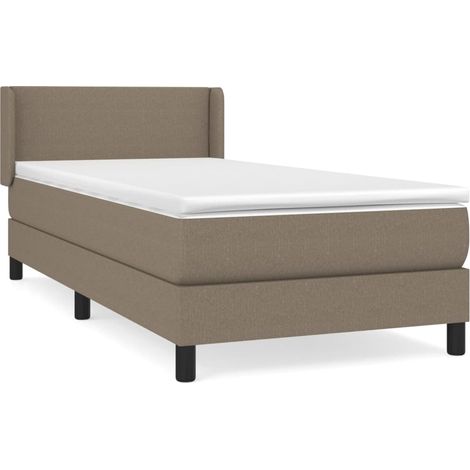 Maison Exclusive - Giroletto a Molle con Materasso Tortora 80x200 cm inTessuto (1/5)