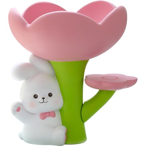 Porte-clés et Organisateur de Bijoux Lapin Fleuri, Plateau Décoratif pour Clés, Pièces et Accessoires, Décoration Charmante pour Entrée (1/5)