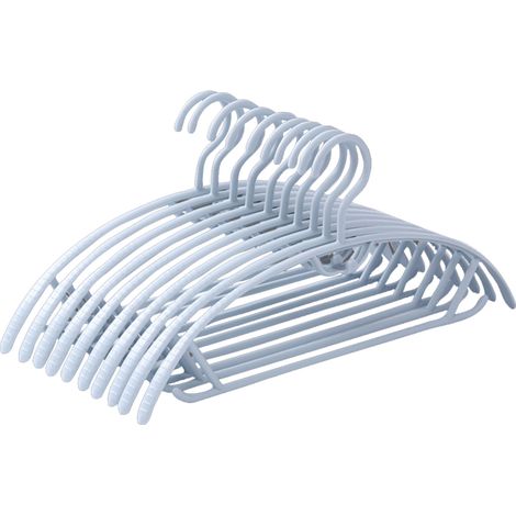 Juego de 10 perchas apilables, antideslizantes y multifuncionales para ropa, dormitorio, baño o residencia estudiantil.