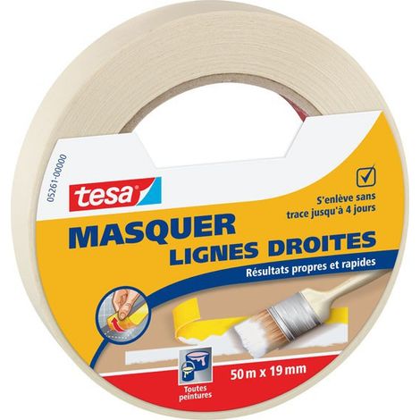 TESA - Masquer lignes droites 50m x 19mm sans trace 4 jours (1/2)