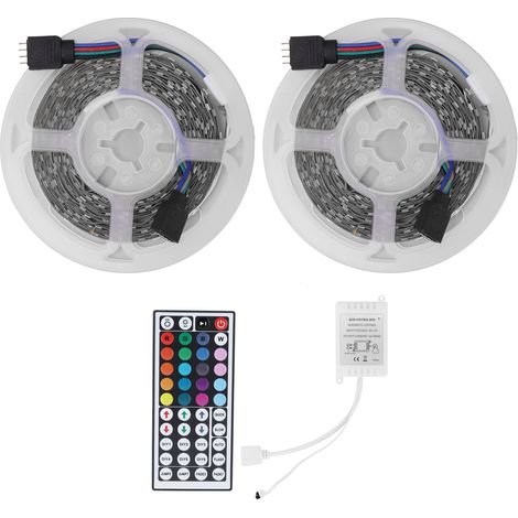 Ruban LED RGB 60 LED DC12V 10m avec télécommande 44 touches pour décoration intérieure (1/5)