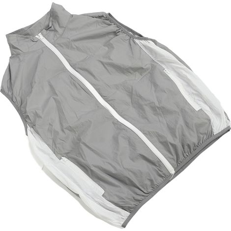 Gilet rafraîchissant unisexe avec 2 ventilateurs intégrés, idéal pour le travail, la pêche, la randonnée et les activités de plein air. Gris, taille XL. (1/5)