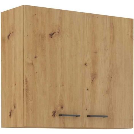 Mobile alto CUCINA MODENA 80 cm noce artigianale / nero opaco (1/2)